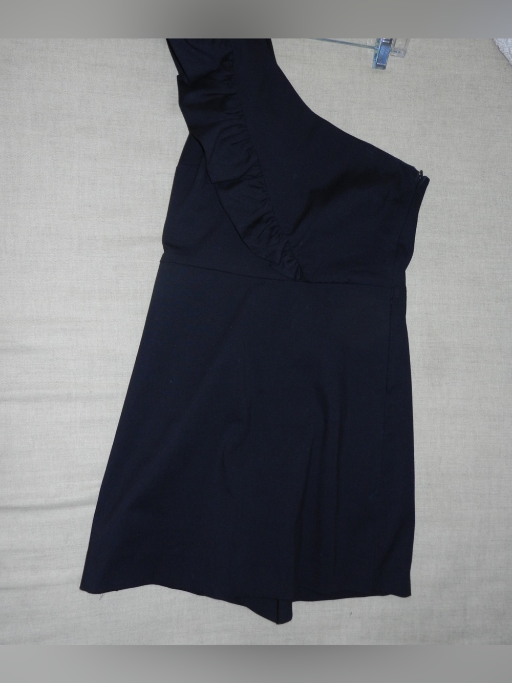 Zara Black One-Shoulder Ruffle Dress/Romper